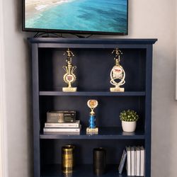 💙PB Teen Navy Bookcase / Media Stand 💙Elevated Piece for Teen Bedroom