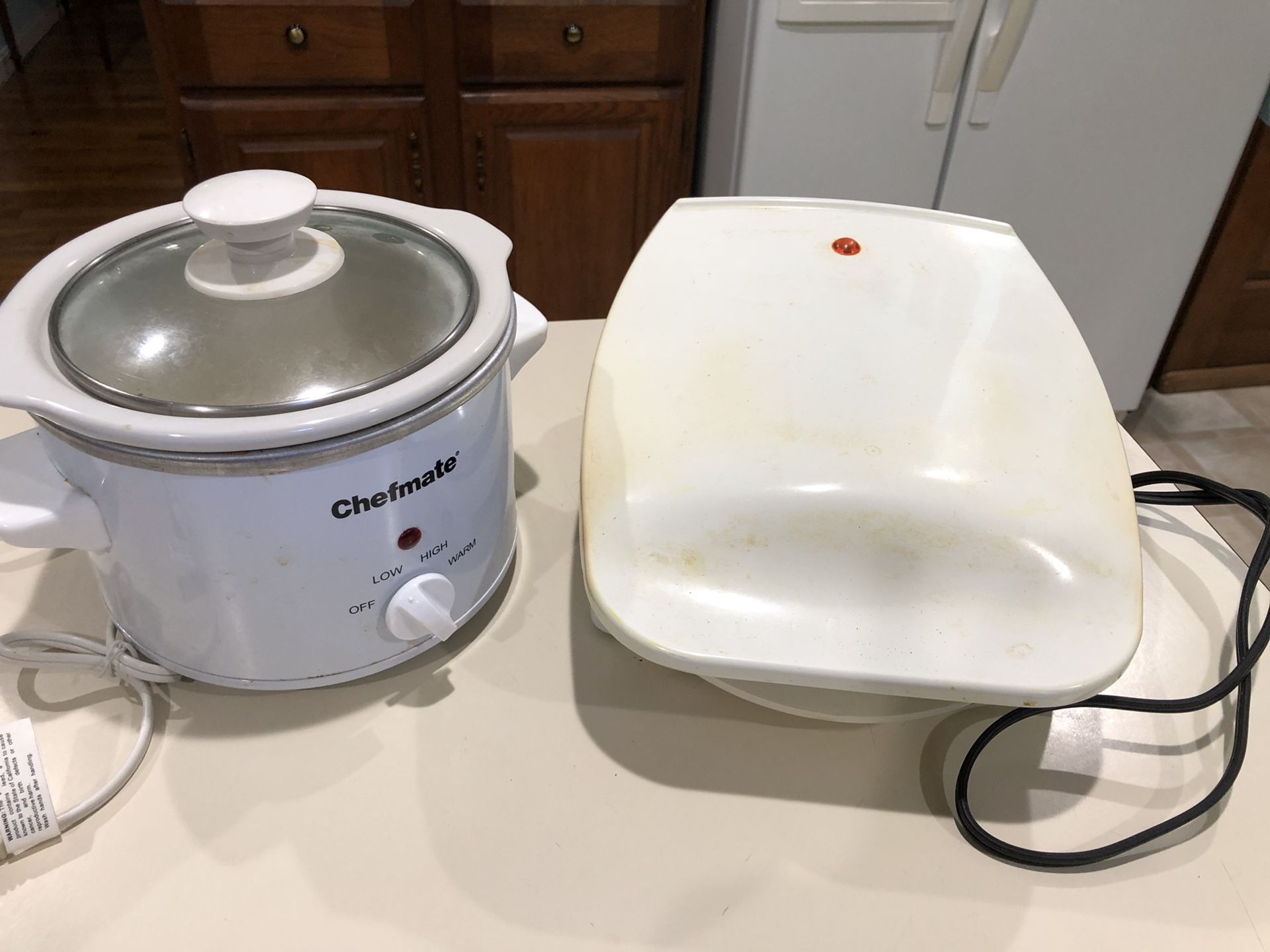 Slow cooker and grill