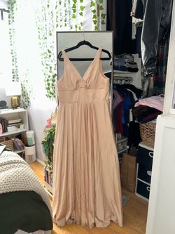 Champagne bridesmaid dress