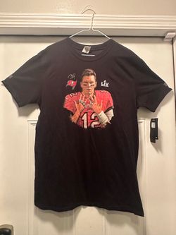 Men's Fanatics Tom Brady Tampa Bay Buccaneers Super Bowl LV Champions 7 Rings T-Shirt Size Large