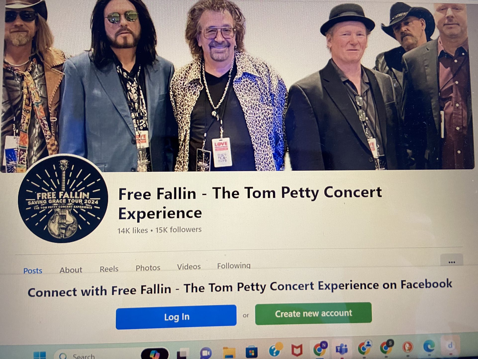 Tom Petty Tribute Band Free Fallin’ Second Row Of Section Ticket