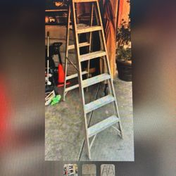 6ft Aluminum Ladder With Side Step