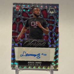 Denzel Burke rookie Scripps auto 2025 Panini Mosaic