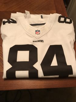 Authentic On Field Browns Jersey 84 Cameron Jordan