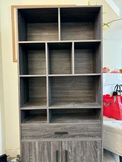Dark Gray Wayfair Bookcase Shelves