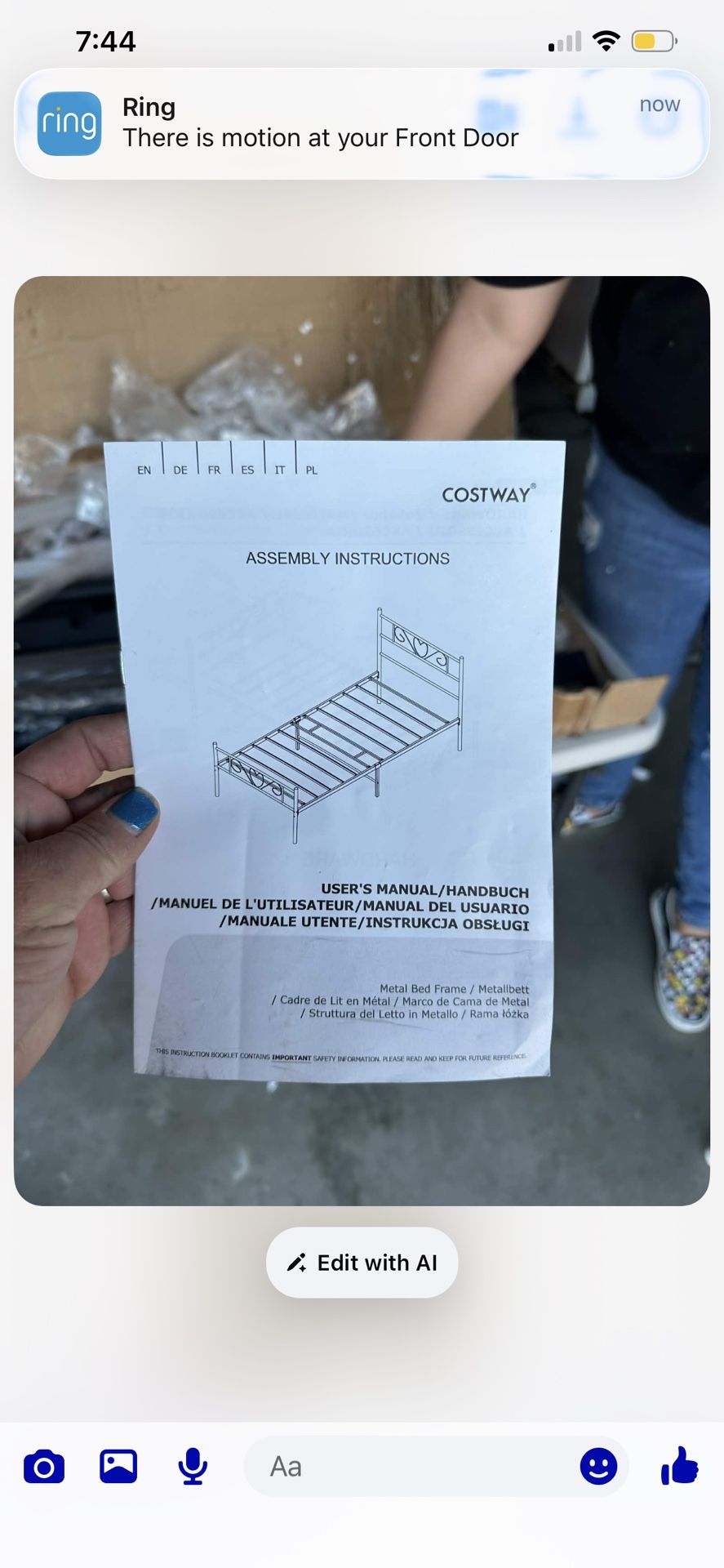 Black Twin Bed Frame New