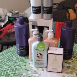 Top Of The Line Shampoo And Conditioner Lotion And Purfume 