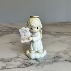 **“It’s A Girl!” Angel - Vintage Precious Moments Baby Announcement**