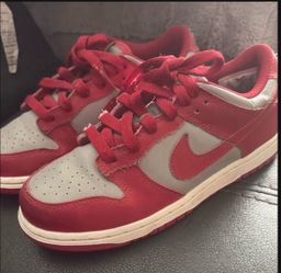 Grey and red dunks youth size 2