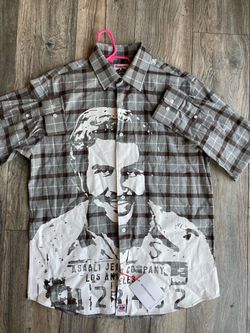 Asaali Jean Company Plaid Graphic Button-Up Shirt