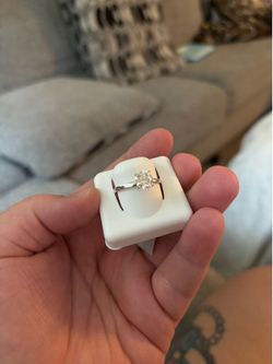 925 Sterling silver 1.5ctw moissanite solitaire ring