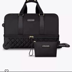 ETRONIK Rolling Duffle Bag with Wheels