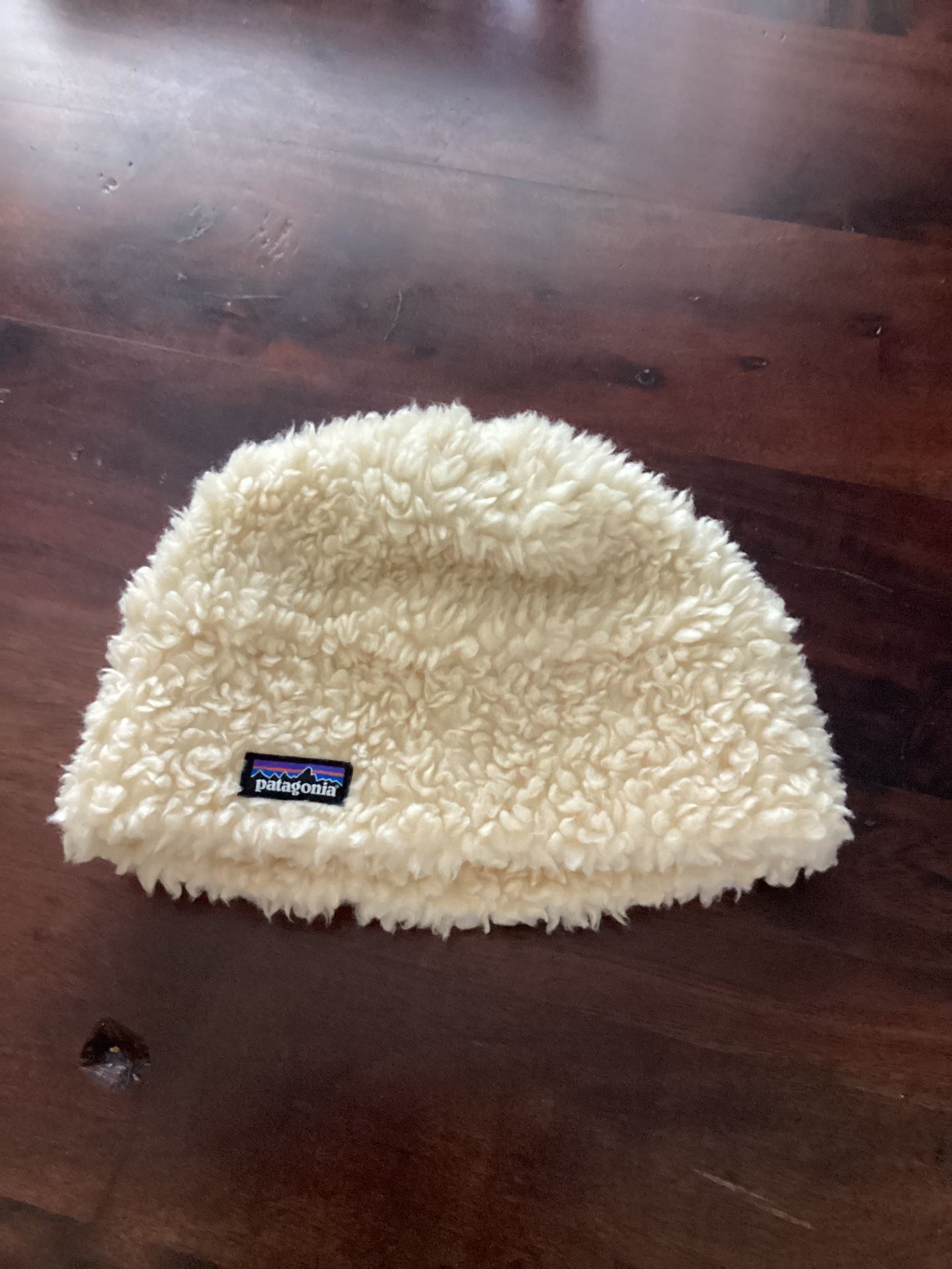 Patagonia Sherpa Deep Pile Ivory Small Beanie Hat