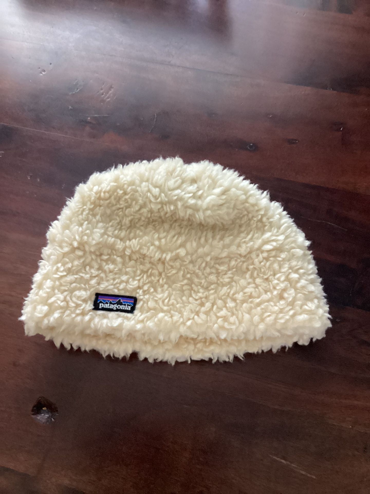 Patagonia Sherpa Deep Pile Ivory Small Beanie Hat 