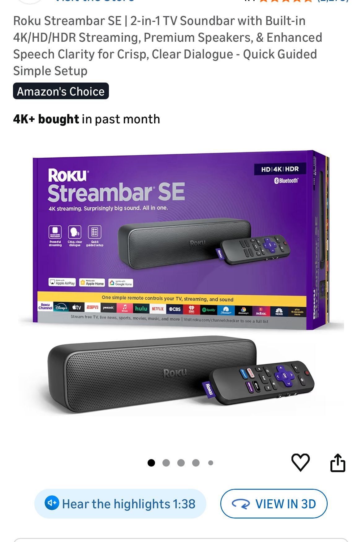 Roku Streambar SE