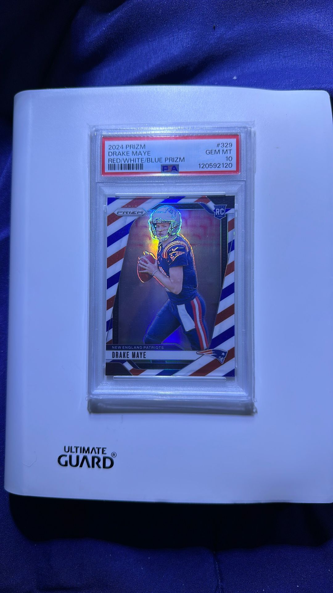 2024 DRAKE MAYE PSA 10 RED WHITE BLUE PRIZM