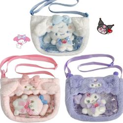 Clear Plush Purse With Mini Matching Plushie