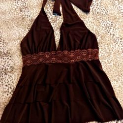Halter neck swim top 