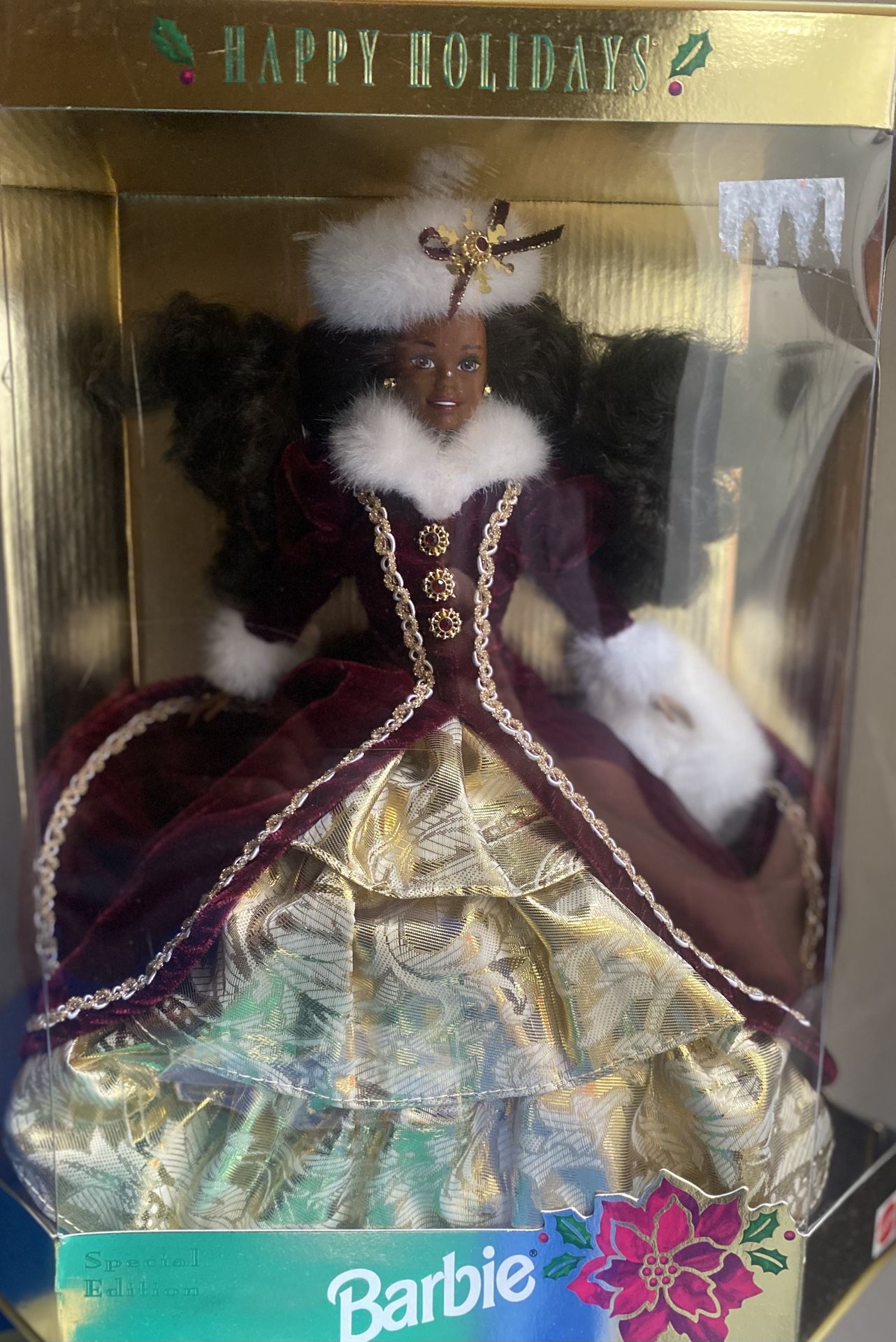 1996 Mattel African American Christmas Special Edition Happy Holiday Barbie