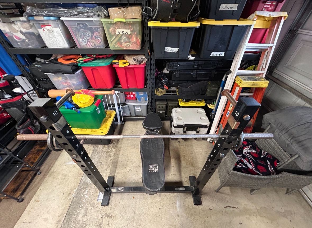Marcy pro training bench and stand for weights ETC