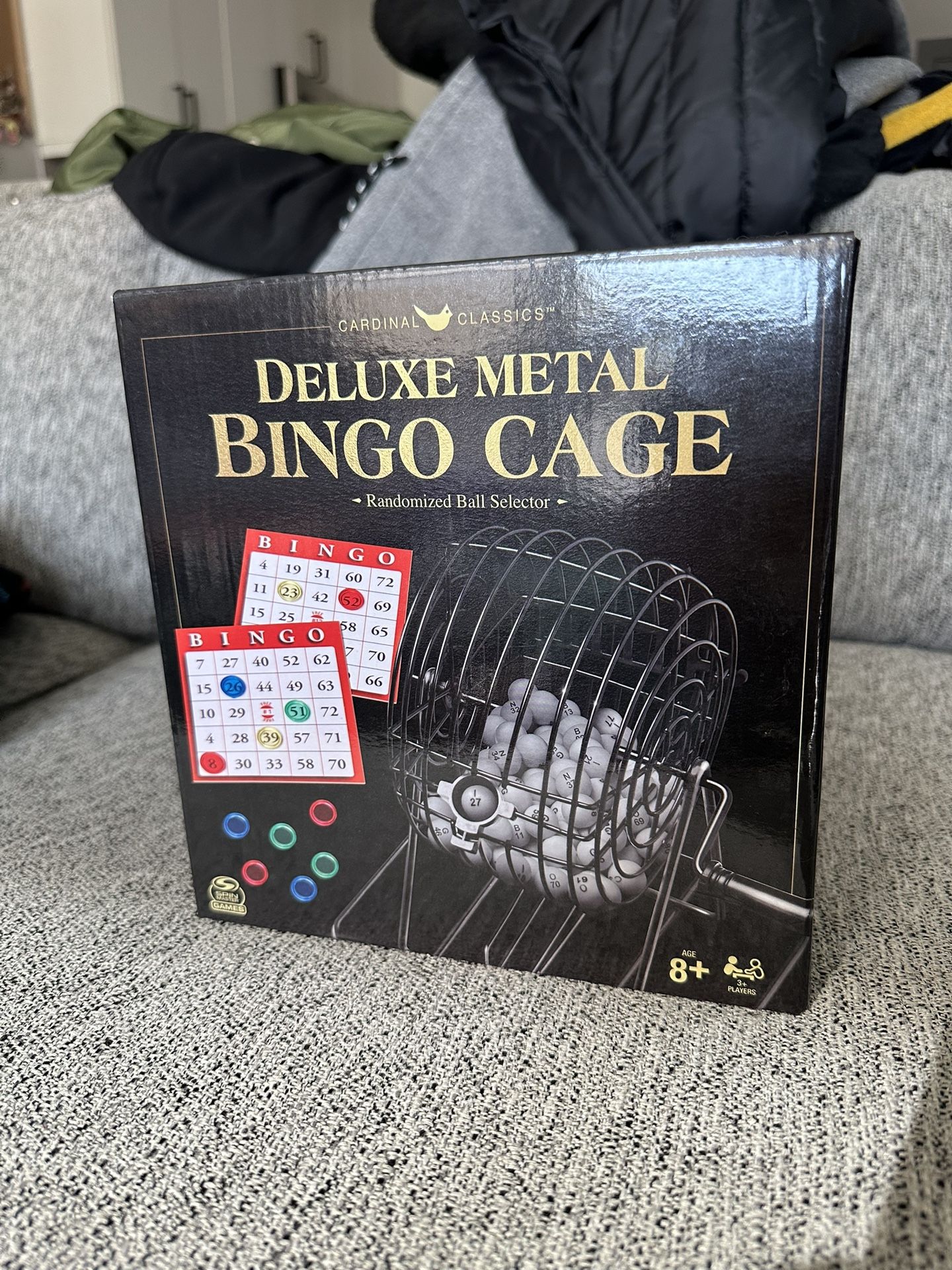 Deluxe Metal Bingo Cage And Game