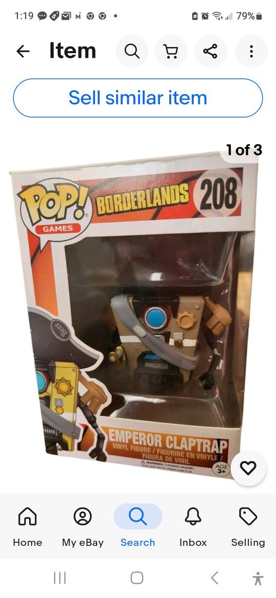 BRAND NEW Funko Pop! #208 Vinyl Borderlands Emperor Claptrap Games Toys Collect