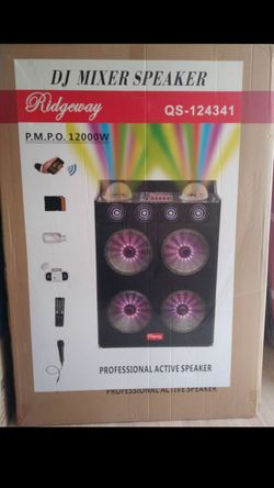 Brand new bluetooth speaker 12000 watts, 4 speakers 12" + tweeters