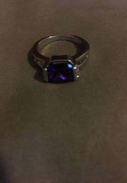 18 gold filled ring amethyst