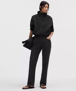 LuLulemon EasyFive MidRise Relaxed Straight Pant Regular Size 33 Black PLUS SIZE