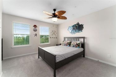 HEMNES Bed frame Queen size charcoal gray with mattress and night stand.