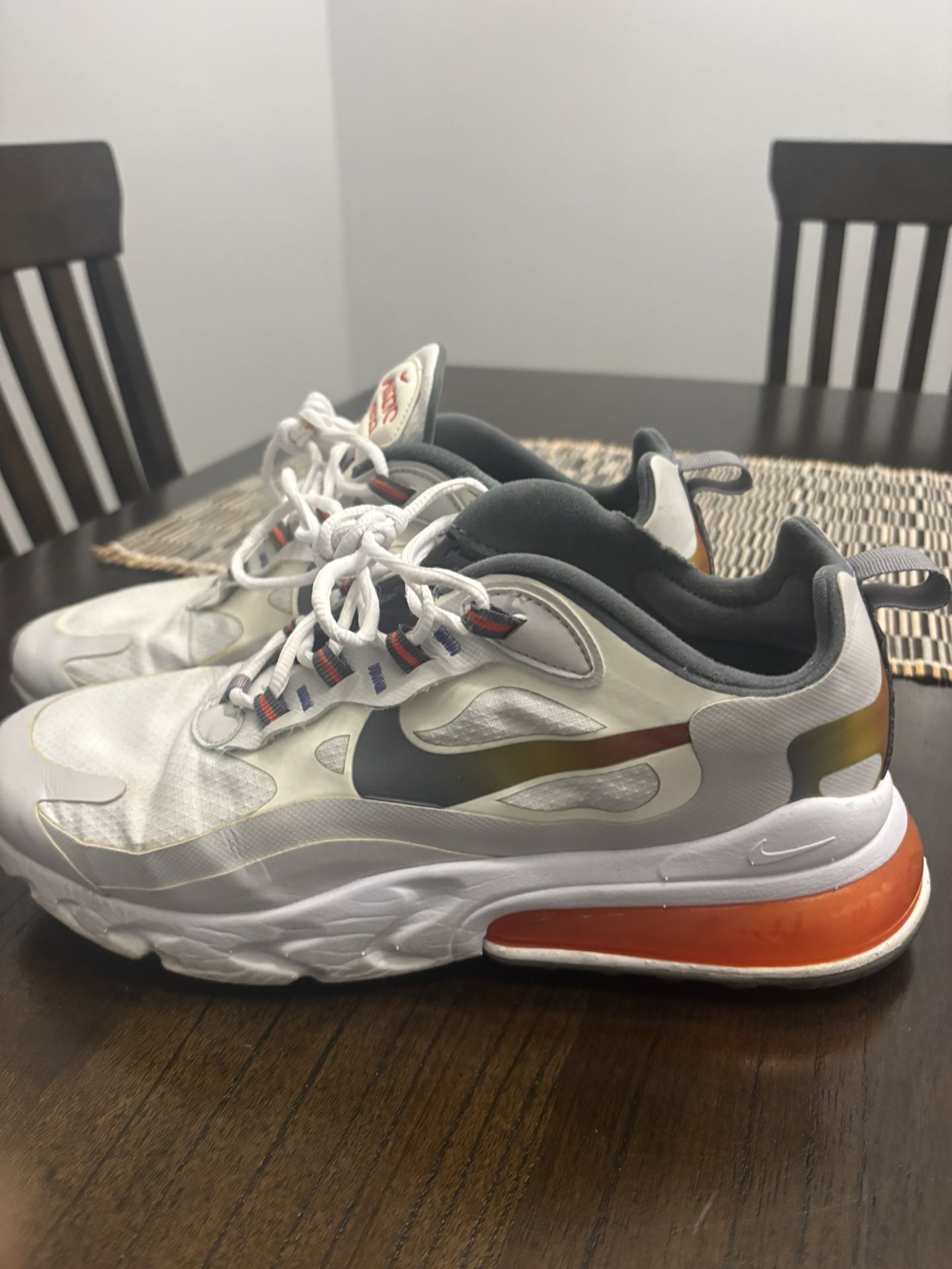 Men’s Nike Air Max Air70 React White/Orange 10.5