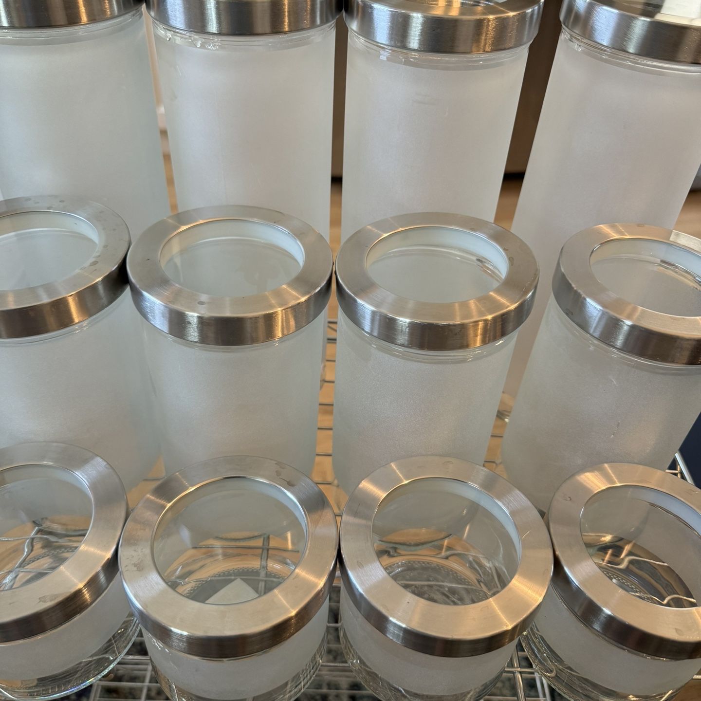IKEA DROPPAR frosted Glass Jars for Sale in Des Plaines, IL
