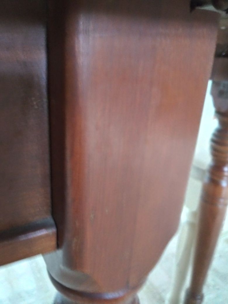 HOLIDAY SALE Gorgeous Mahogany DropLeaf Table $119 + 200 yr old Flame Mahogany Game Table, 2pc Buffet Cabinet w/ Wrought Iron Drawer Shelving + READ⏬️