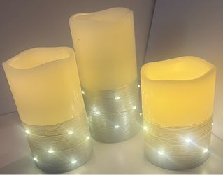 Flickering Flameless Candles Ivory Real Wax