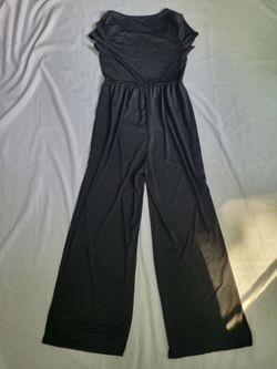 Black Wide-Leg Jumpsuit - Classic Women's One-Piece