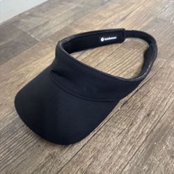 Lululemon Removable Sweatband All-Sport Visor.  Tennis   S/M  Black.  Adjustable