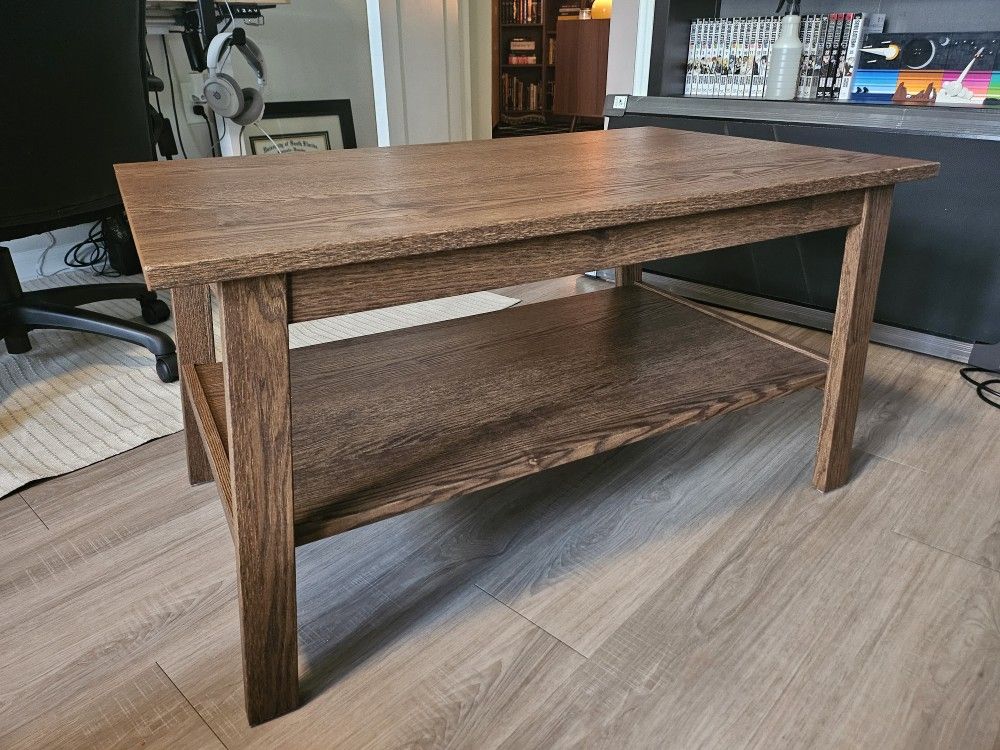 Brown Faux Wood Coffee Table