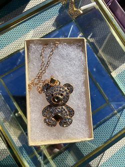 Cute Teddy Bear Necklace 