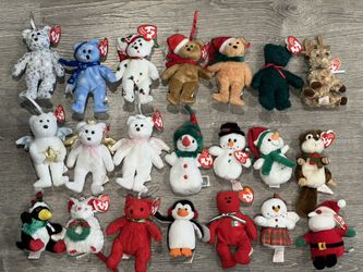 MWMT Jingle Beanies Ty Beanie Babies Christmas Ornament Bears Lot Of 23