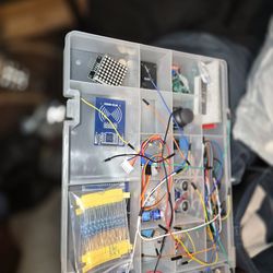 Tote full of electronic parts and more