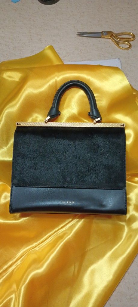 Ted Baker London Black Leather Bag Purse