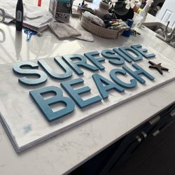Handmade Surfside Beach Sign