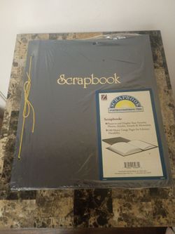 NEW Scrapbook Thompson NAVY Postbound String Tied 100 Jumbo Pages 14.5"x 12.5"