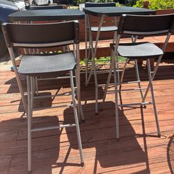 Foldable Bar Chair for Leisure / 29-Inch High Backrest / Metal Frame