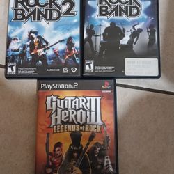 Ps2 Guitar Hero And Rockband $10 Each