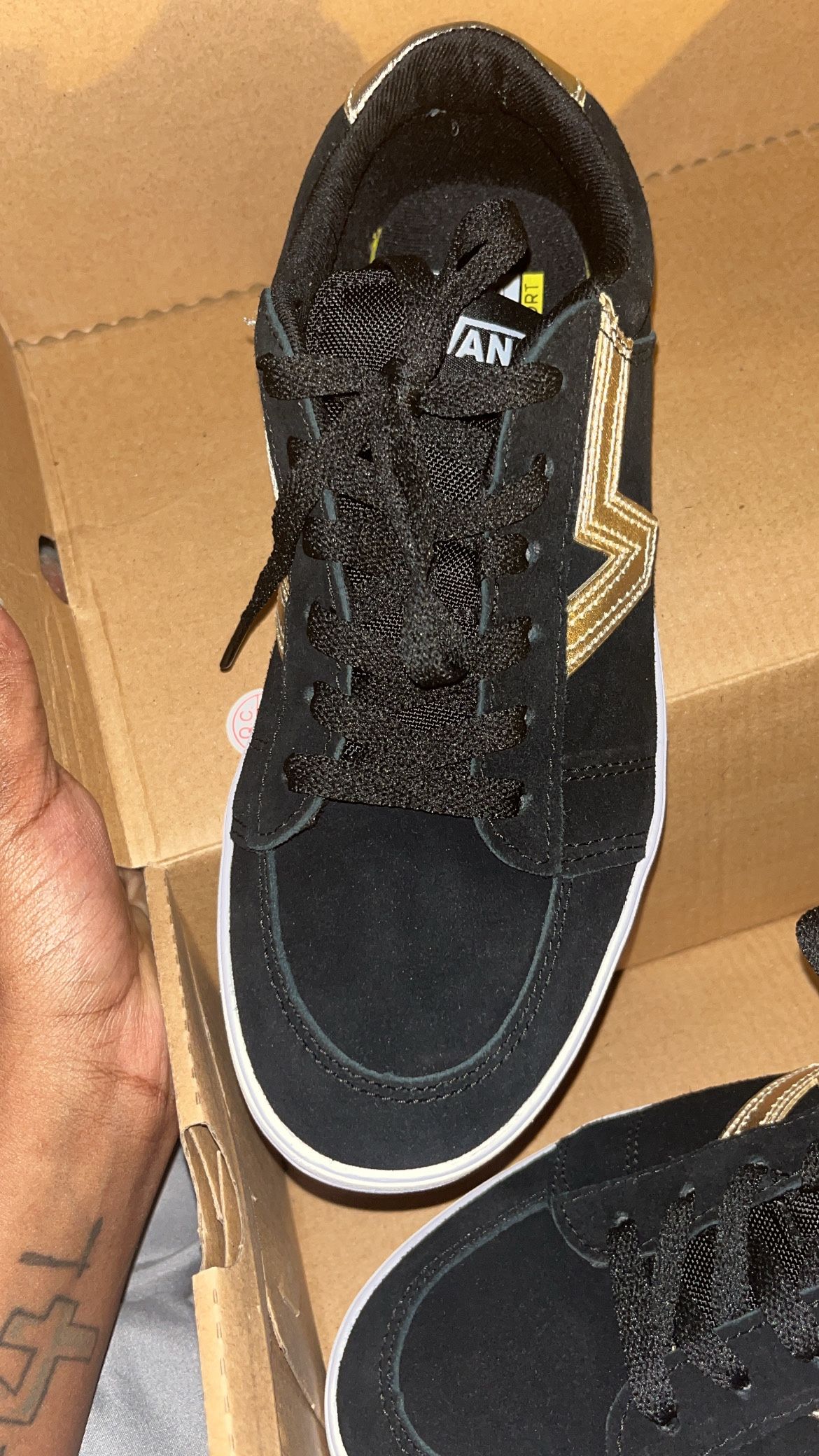 Black Gold And White vans