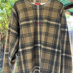 Supreme Brown Plaid Crewneck 