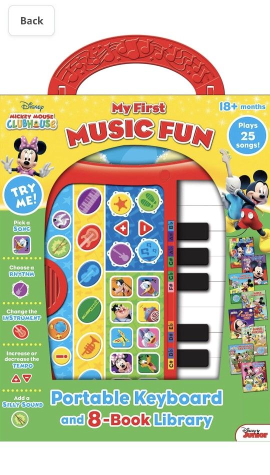 My First Music Fun Portable Electronic Keyboard and 8-Book Library 