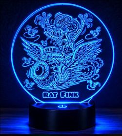 Rat Fink scoundrel mechanic Rat kustom Kulture Monster art lamp
