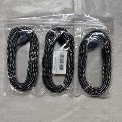 Braided iPhone Charging Cables – USB to Lightning (3 Pack, New)